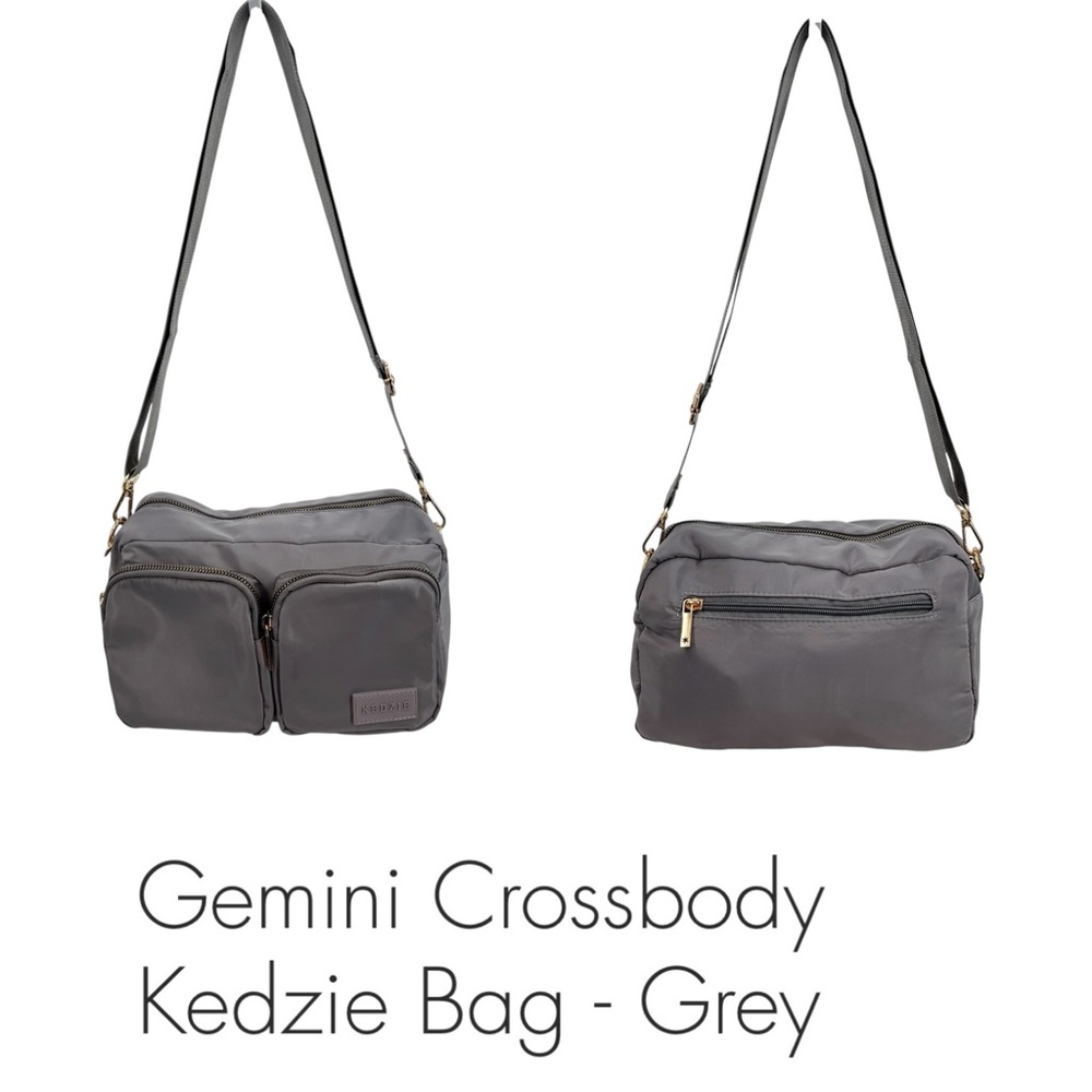 Kedzie Gemini Crossbody Bag Gray NWOT